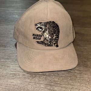 Marsh Wear Tan Raccoon Embroidered Hat